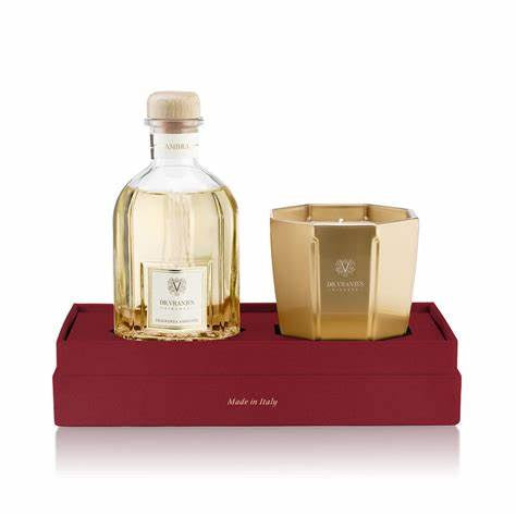 Gift Set Ambra Red Box 250 ml Home Fragrance & S Candle Gift Box